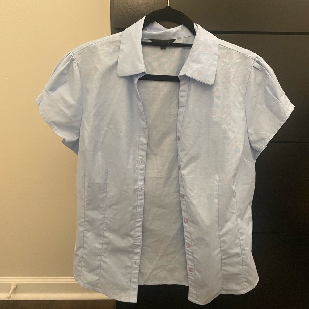 Light blue button down